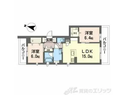 MAISON RENARBRE(2LDK/2階)の間取り写真