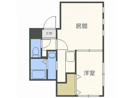 MAGARI(1LDK/3階)の間取り写真