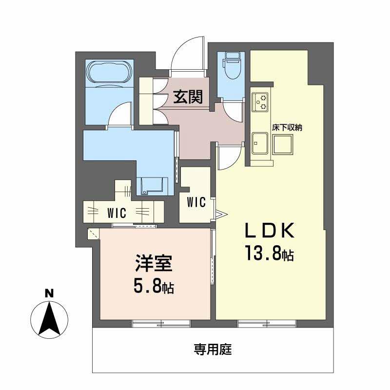 パルコートII(1LDK/1階)の間取り写真