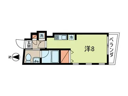 レジデンス・アモン(1K/1階)の間取り写真