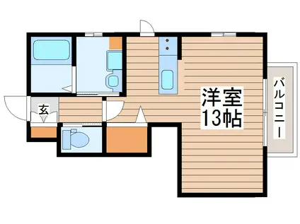 リジェールマレII(ワンルーム/1階)の間取り写真