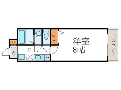 K´Sメゾン御池西(1K/3階)の間取り写真