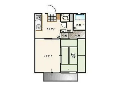 ル・ミスク(1LDK/1階)の間取り写真