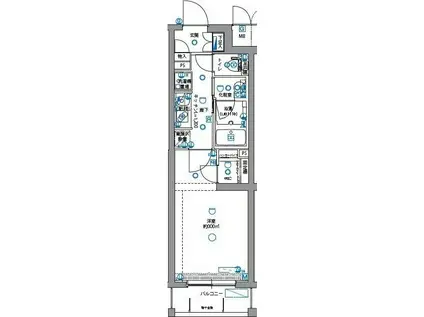パティーナ下丸子(1K/3階)の間取り写真