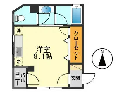 SEPIA(ワンルーム/3階)の間取り写真
