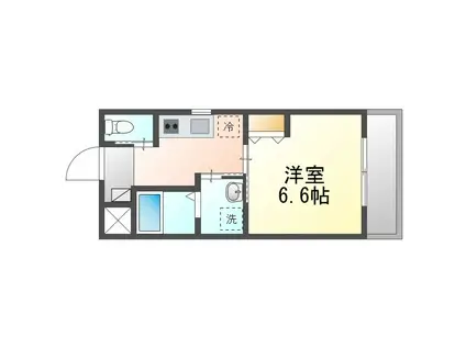 CAFU SIDE(1K/2階)の間取り写真