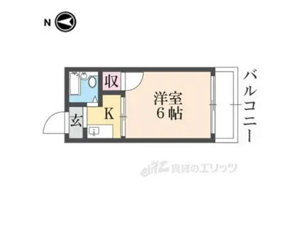 プチメゾン萱島(1K/3階)の間取り写真