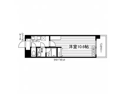 シャルム野田(1K/1階)の間取り写真