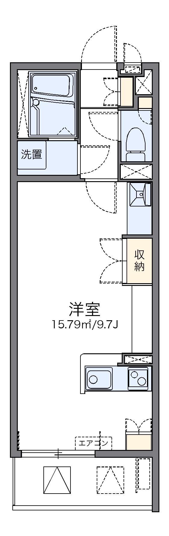 レオネクスト長府駅前(ワンルーム/2階)の間取り写真