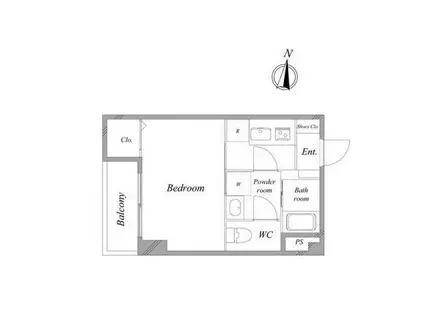 ゲートフィールド練馬(1K/2階)の間取り写真