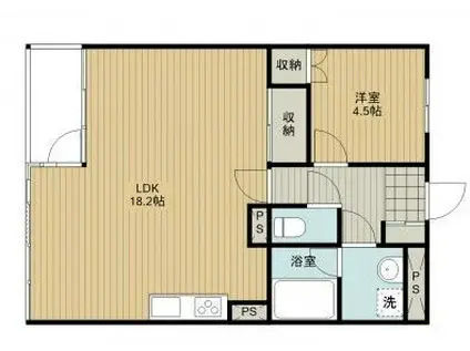 `90NINETY-3行田(1LDK/3階)の間取り写真