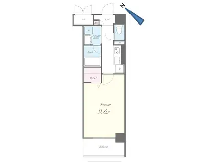 カルム加古川(1K/2階)の間取り写真