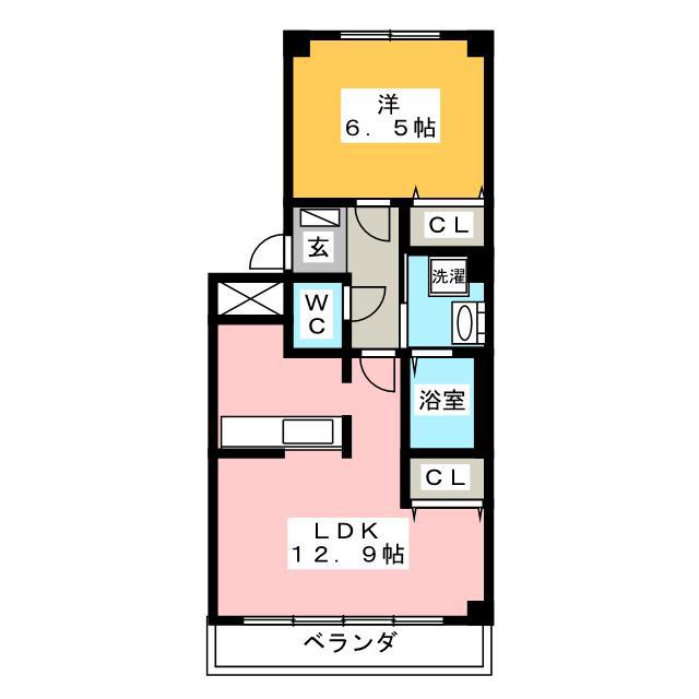 ESPOIR15(1LDK/2階)の間取り写真