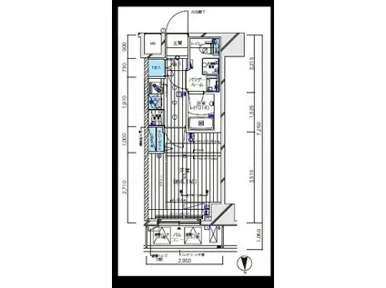 メインステージ北千住V(1K/5階)の間取り写真