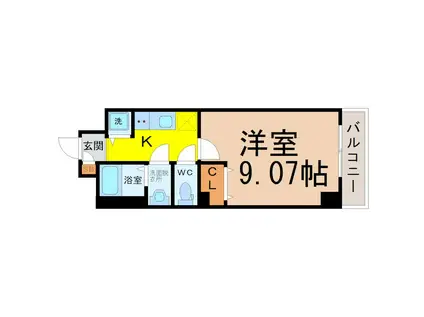 プレストンズ新栄(1K/6階)の間取り写真