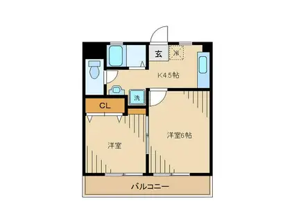 鈴木マンション(2K/5階)の間取り写真