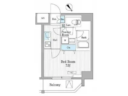 パティオスクエア御茶ノ水(1K/10階)の間取り写真