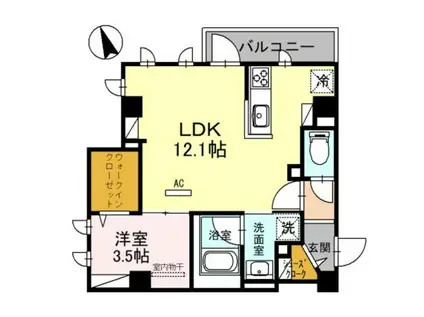 D-RESIDENCE 長居(1LDK/3階)の間取り写真