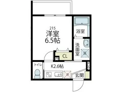 ZEHマンション小田(1K/2階)の間取り写真
