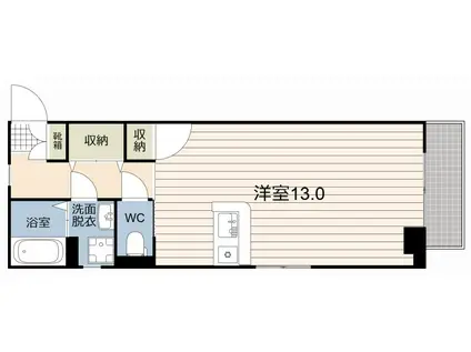 レジデンスFUKU(ワンルーム/2階)の間取り写真