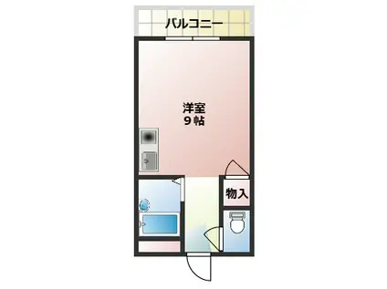 ルミエール山崎(ワンルーム/2階)の間取り写真