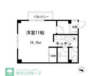 チェリーコア(1K/3階)の間取り写真