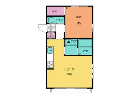 ポルト ルミエール(1LDK/2階)の間取り写真