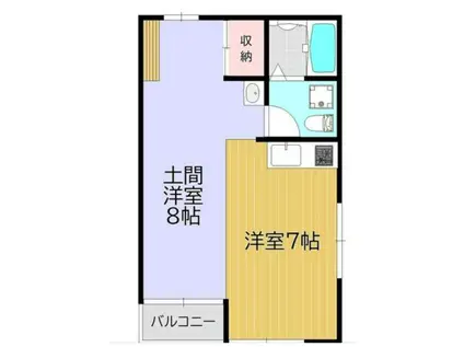 AEROAD101(ワンルーム/1階)の間取り写真