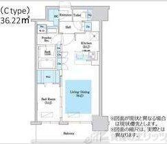 アーバネックス同心(1LDK/5階)の間取り写真