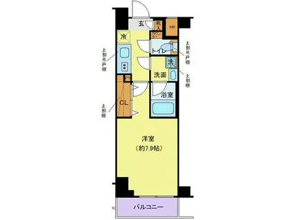 クレヴィスタ練馬桜台II(1K/4階)の間取り写真