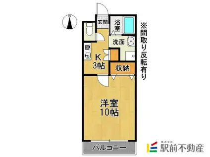 SERAI 七番館(1K/2階)の間取り写真