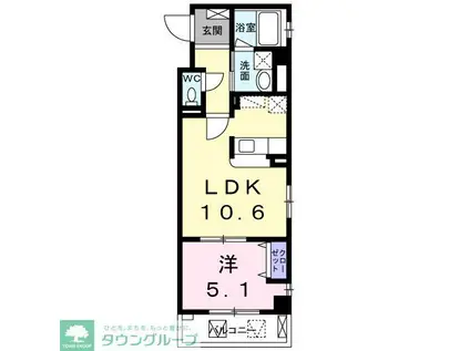 CASA G(1LDK/2階)の間取り写真