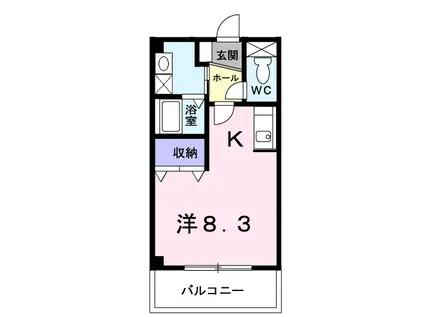 ベラヴィスタ(1K/4階)の間取り写真