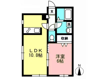 ヴィラモンテベルテ(1LDK/1階)の間取り写真