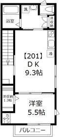 ラシーネ鎌倉(1LDK/2階)の間取り写真