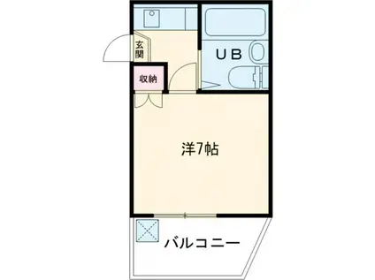 カレッジハウス6(1K/2階)の間取り写真