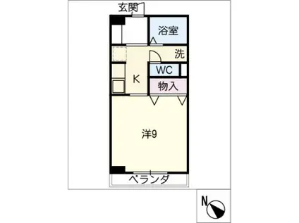 アメニティ三崎(1K/1階)の間取り写真