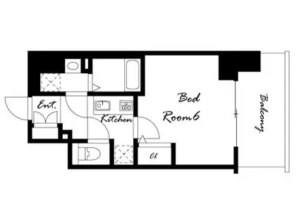 エスリード神戸三宮(1K/10階)の間取り写真