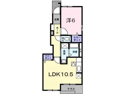 サンハイツ北六甲弐番館(1LDK/1階)の間取り写真
