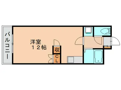 ロイヤルセブンハイツⅡ(ワンルーム/6階)の間取り写真