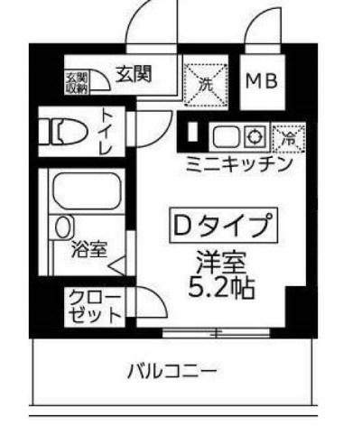 ラフィネ横須賀中央(1K/4階)の間取り写真