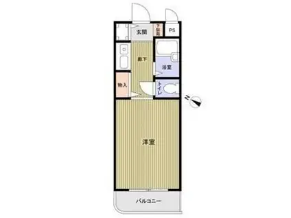 センチュリー蛍池(ワンルーム/3階)の間取り写真