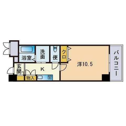 メープル博多倶楽部(1K/7階)の間取り写真