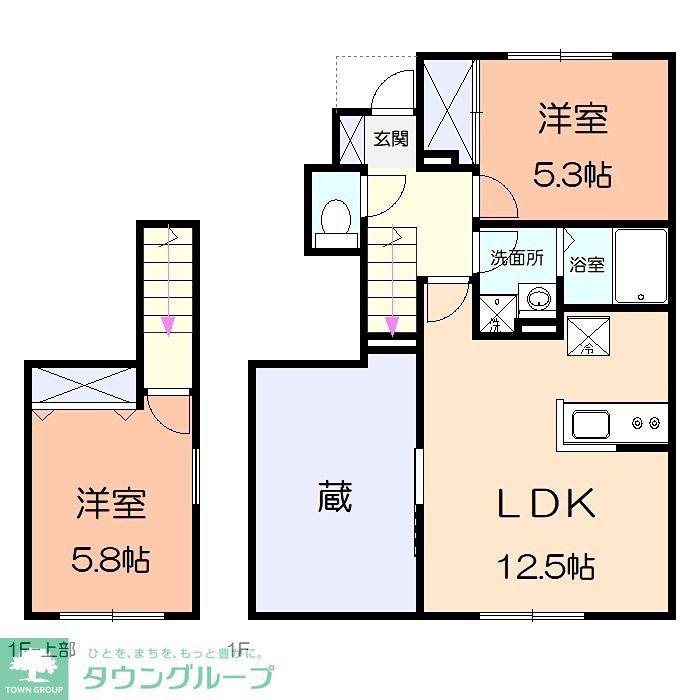 SUNNY COURT L(2LDK/1階)の間取り写真