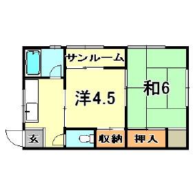 ヴィラ・シラツカ(2K/2階)の間取り写真