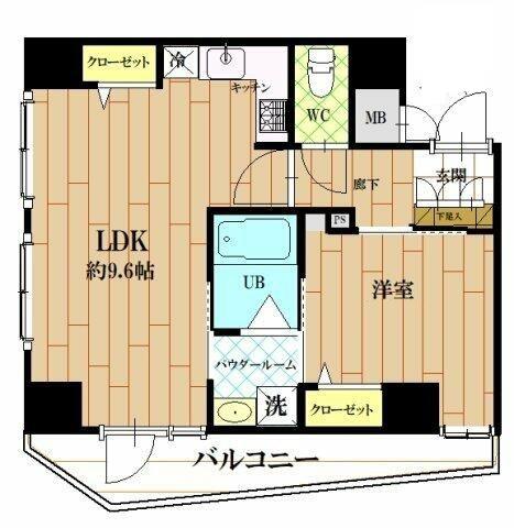 ステージグランデ文京小石川(1LDK/7階)の間取り写真