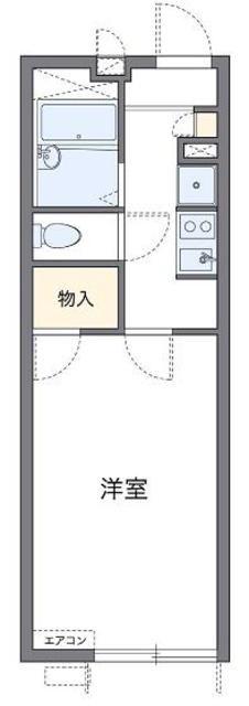レオパレスタートルクレインII(1K/1階)の間取り写真