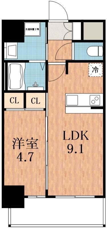 GM KOHAMA(1LDK/4階)の間取り写真