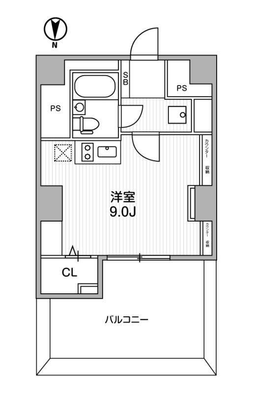 LIGHTHOUSE西新宿(ワンルーム/9階)の間取り写真