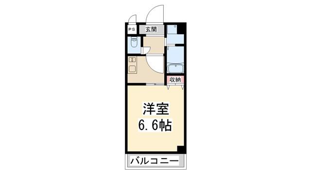 グランデトワールIII(1K/1階)の間取り写真